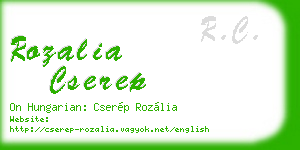 rozalia cserep business card