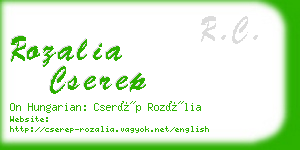 rozalia cserep business card